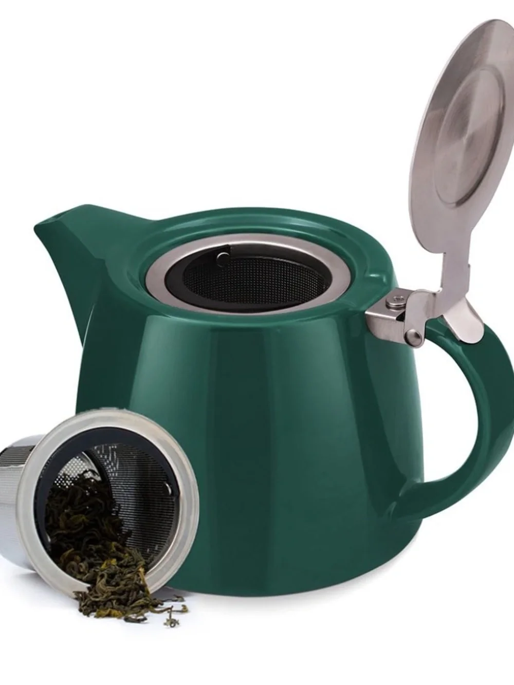 NWT NIB VAHDAM Porcelain Teapot with Infuser and Lid, Green
